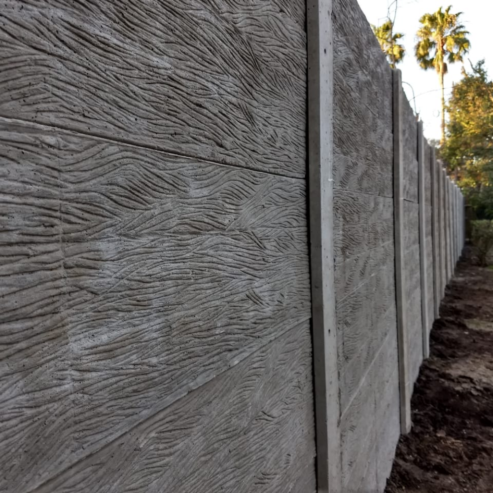 Placa Muro Hormigón 2m x 40cm x 40mm Símil Madera Clavada