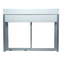 Aluminio Ventana Serie 20 - 180cm x 120cm + Monoblock PVC