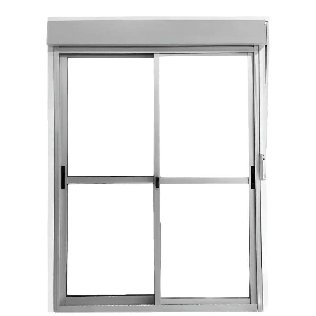 Aluminio Ventana Serie 25 - 150cm x 200cm + Monoblock PVC