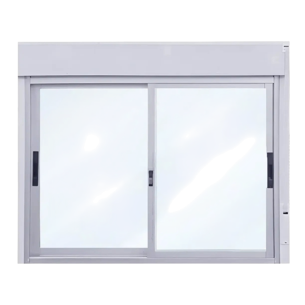 Aluminio Ventana Serie 25 - 180cm x 200cm + Monoblock PVC