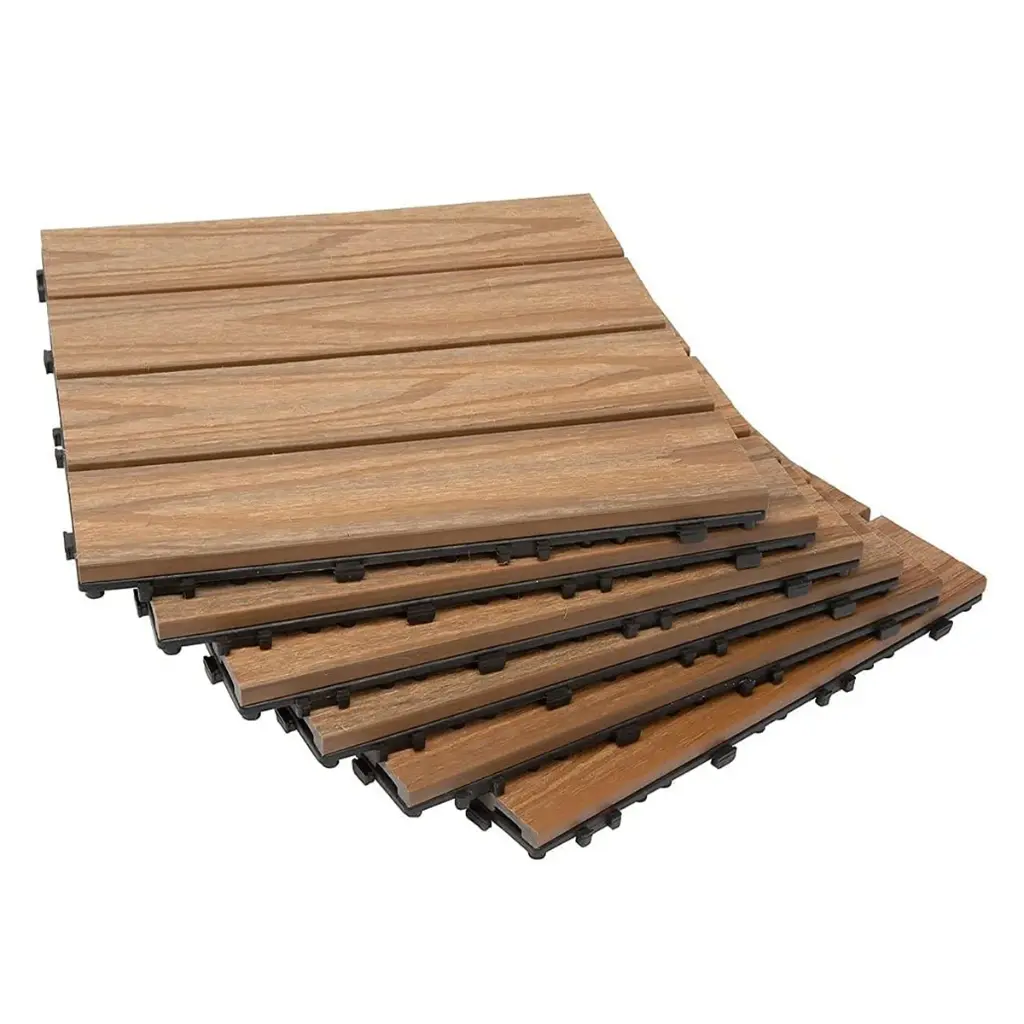 Deck Símil Madera para Exterior en WPC Gris