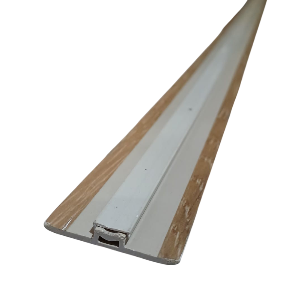 Junta Dilatación PVC Símil Madera Tipo T x 2.4m - YM 6189-1