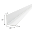 Angulo Aluminio 25.4mm x 25.4mm x 1.5mm x 6.4m Blanco  L0040/680B