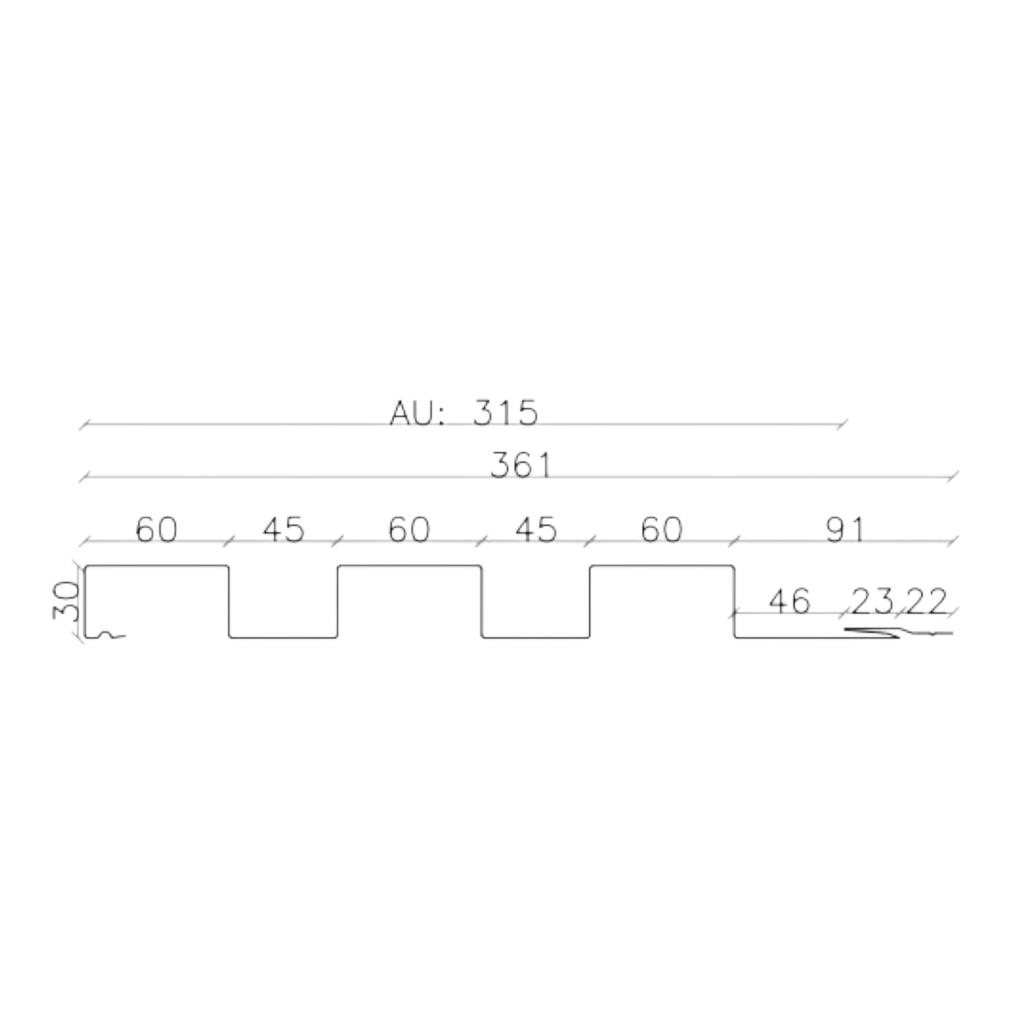 Cuadrapanel ARMCO Revestimiento de Chapa Conformada 0,50 mm