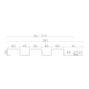 Cuadrapanel ARMCO Revestimiento de Chapa Conformada 0,50 mm