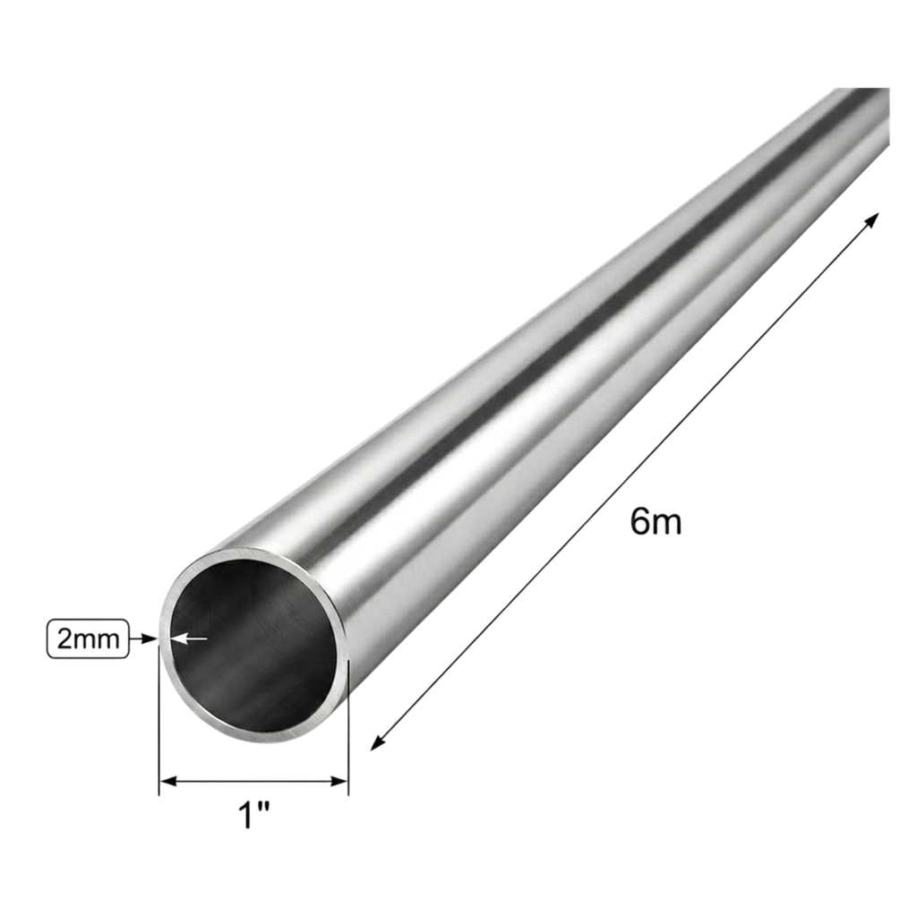 Caño Galvanizado Redondo 1" x 2mm x 6m