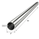 Caño Galvanizado Redondo 2" x 2mm x 6m