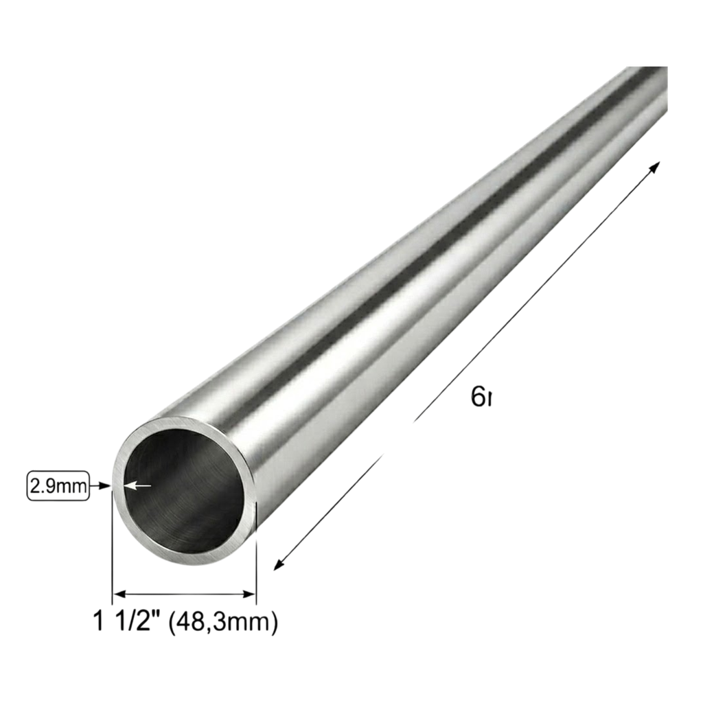 Caño Galvanizado Redondo 1 1/2" (48,3) x 2,9mm x 6m
