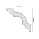 Moldura Perimetral Cornisa Escalonada - 60mm x 60mm x 2m I-29A