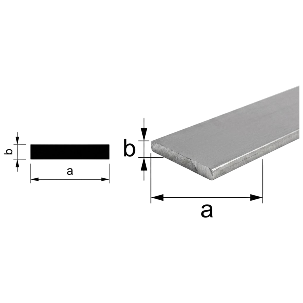 Planchuela Aluminio 25 x 3mm x  6.8m