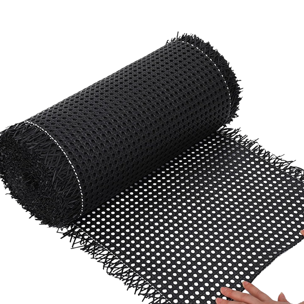 Tejido Simulacion Mimbre 16mm x 40cm x 15m - Rollo - Negro