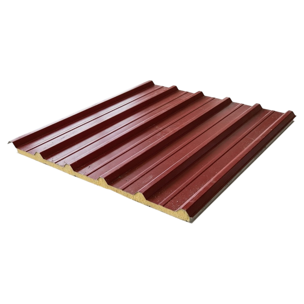 Iso-Panel Techo Trapezoidal 140mm/100mm Terracota Cal25 95cm
