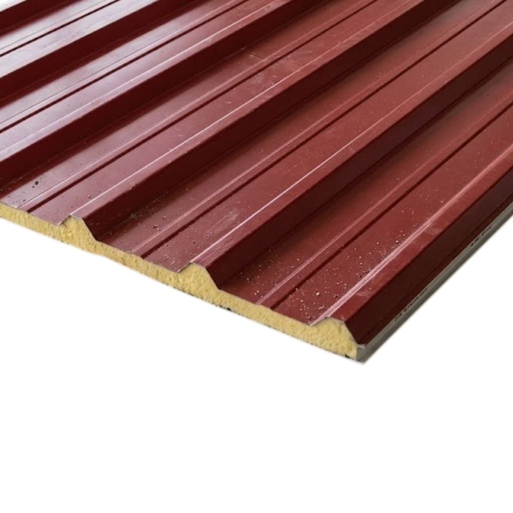 Iso-Panel Techo Trapezoidal 140mm/100mm Terracota Cal25 95cm