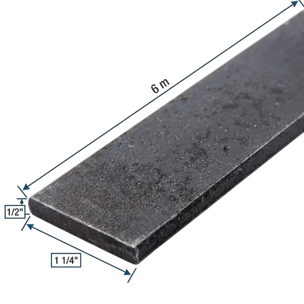 Planchuela Hierro Lisa 3/16´´ x 1´´ x 6m