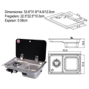 RV Anafe Super Gas 1 Hornalla + Pileta Inoxidable GR-903