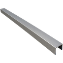 Perfil U aluminio plateado p/placas símil mármol 2.40 ML