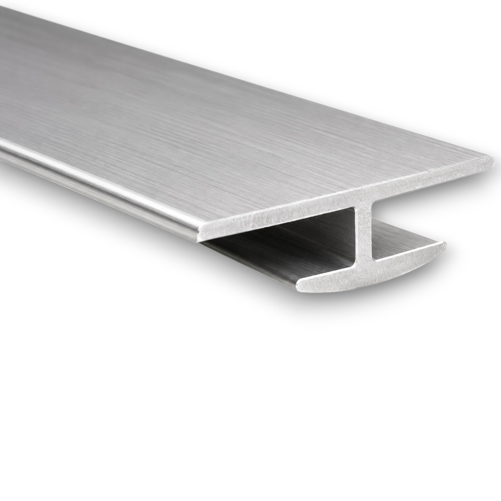 Unión H aluminio plateado p/placas símil mármol 2.45 ML