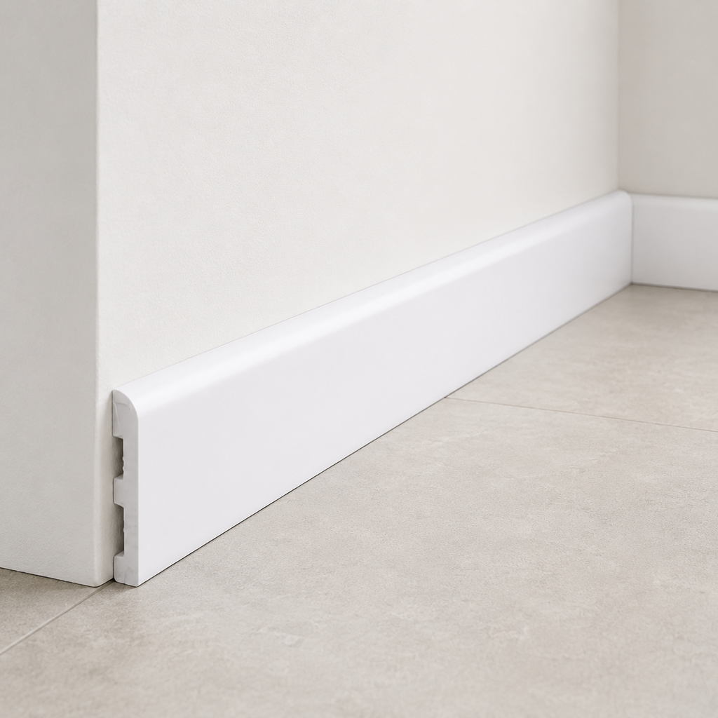 Zócalo EPS Classic Blanco 12mm x 80mm x 3 m - Barbieri