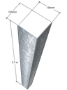 Angulo Chapa Plegada 150mm x 150mm Esquina Galpón Aluminizada