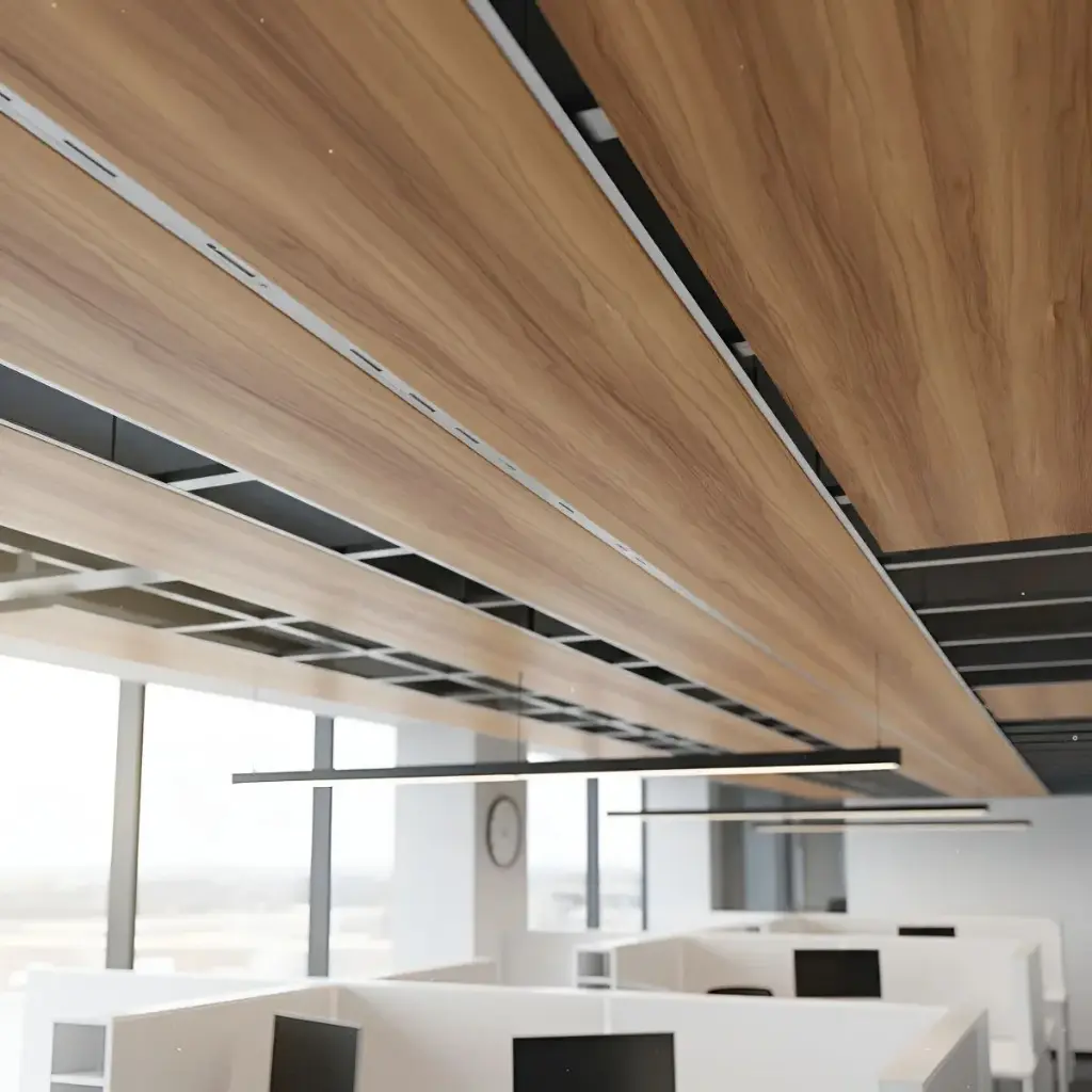 PVC Cielo Raso Junta Seca Beta Madera 8mm - 20cm x 4m