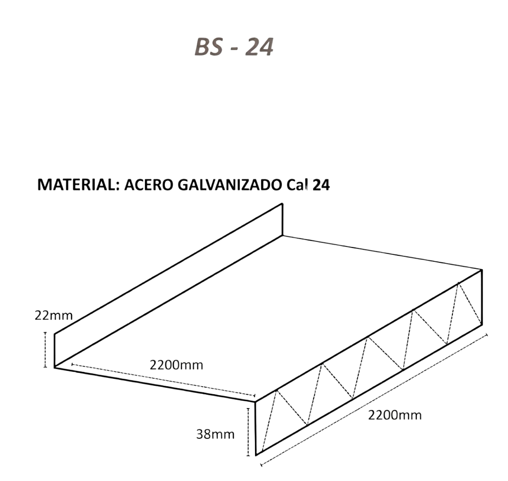 Babeta Z Aluminizada Cal24 Des - 24 x 2.1m