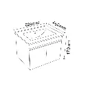 Mueble Baño Vanitory de Colgar Amaretto 61.5cm 8904685