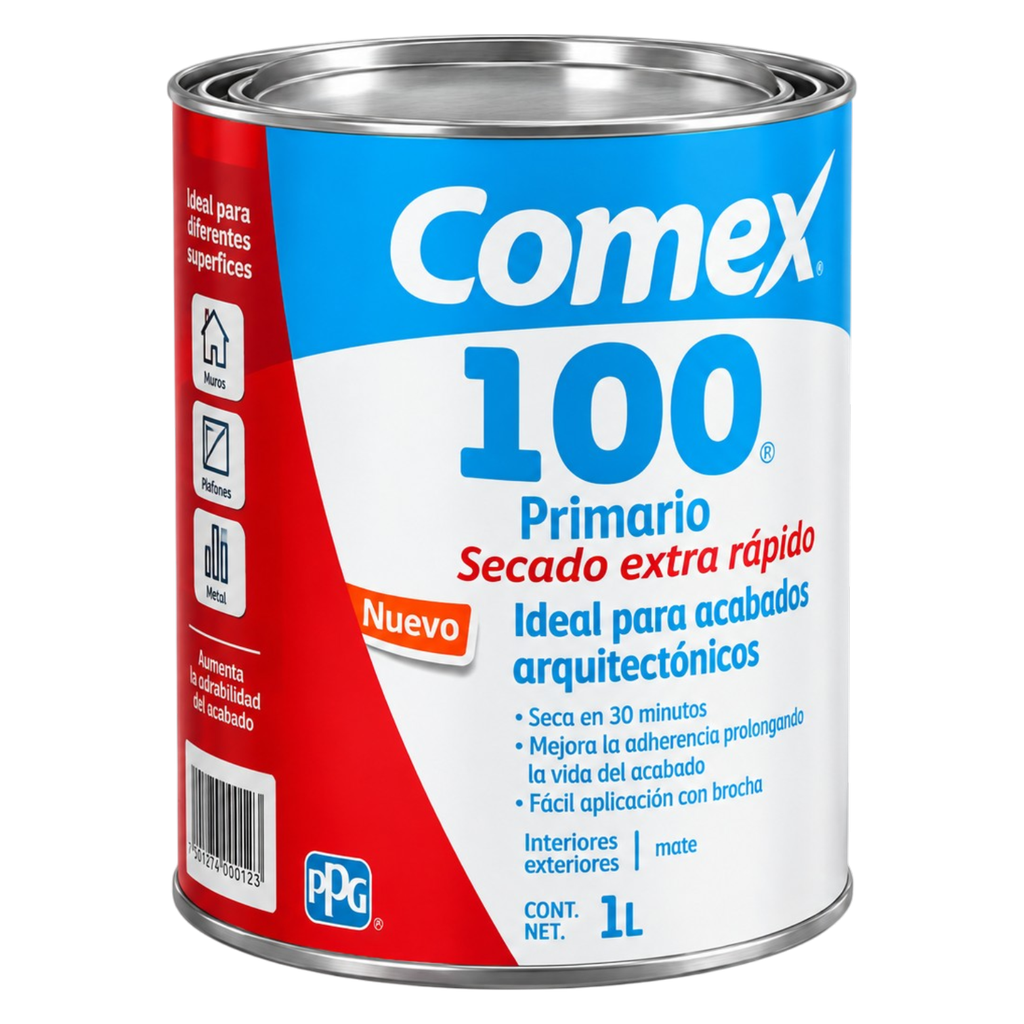 Comex 100 Primer Secado Extra Rápido Gris 1L