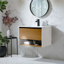 Mueble Combinado Color Madera Y Blanco - 59 x 45 x 50