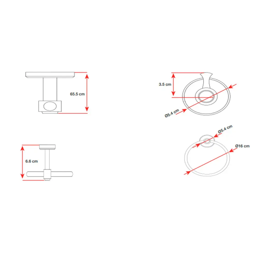Kit Accesorios Baño Zinc Cromados Redondo Brillo Cromo KAI 3200