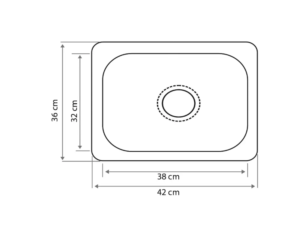 Desagüe 15 X 15 40MM Acero Inox Salida Horizontal