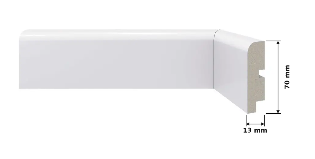 Zocalo EPS Blanco Liso 15mm x 100mm x 2.4 m - BI JT38