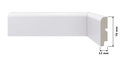 Zocalo EPS Blanco Liso 15mm x 100mm x 2.4 m - BI JT38