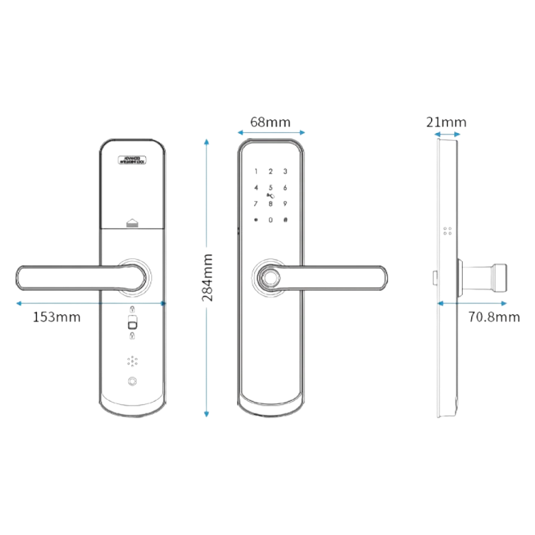 Cerradura Inteligente BYFIL A260 Wi-Fi Bluetooth RFID