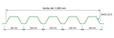 Chapa Trapezoidal Prepintada Verde - Cal 26 Util 1m