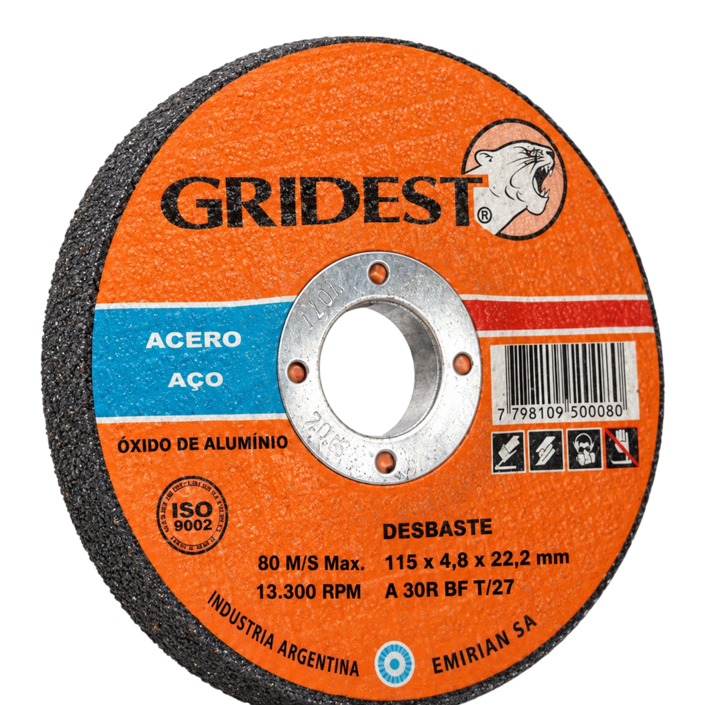 Disco Desbaste  Acero Gridest x 6.4mm x 9 Pulgadas