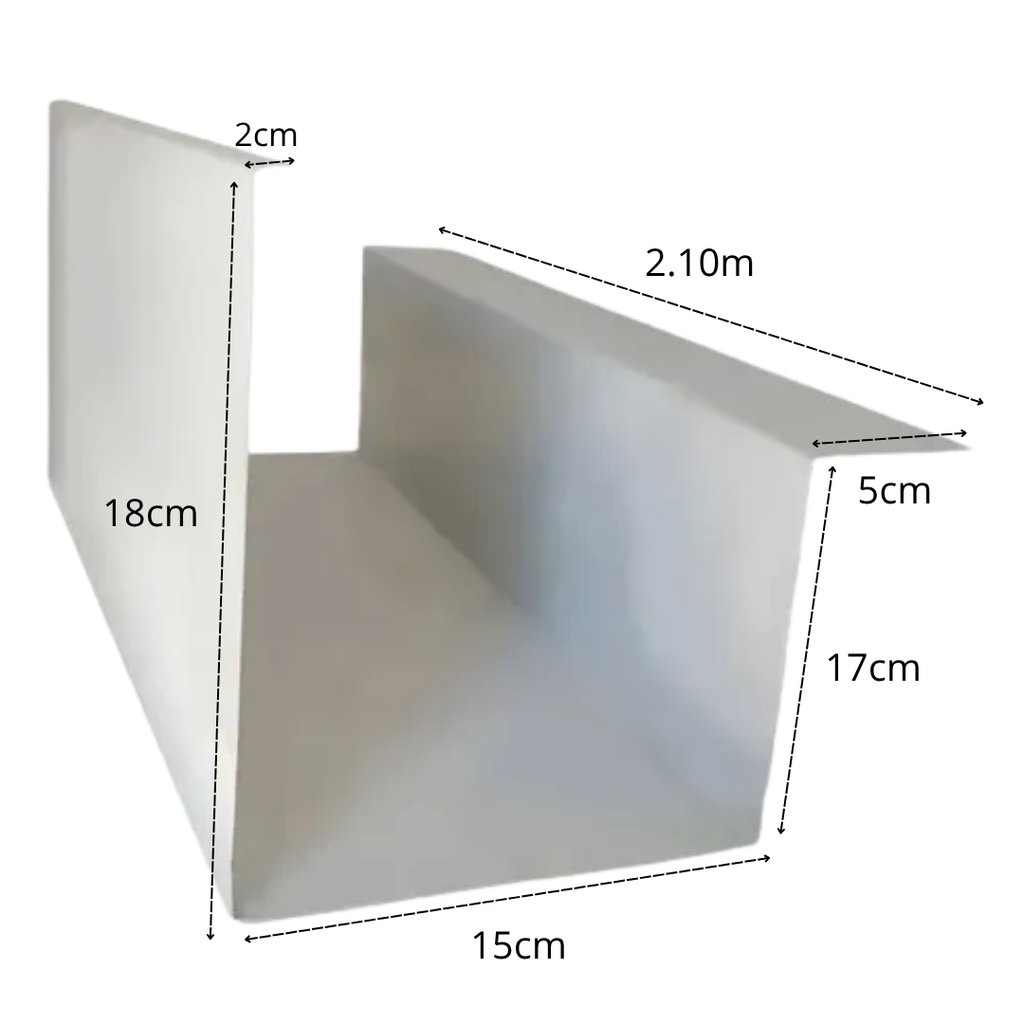 Canalón de Chapa 150 x 170mm x 2.10m