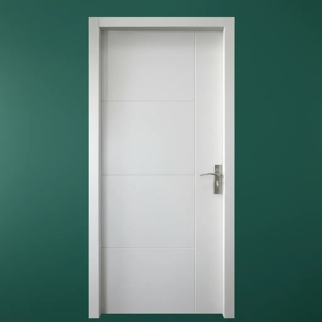 Puerta Interior HDF Lisa 4 Paneles con Marco Ajustable 10 cm 2,00 x 0,80 m