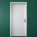 Puerta Interior HDF Lisa 4 Paneles con Marco Ajustable 10 cm 2,00 x 0,80 m