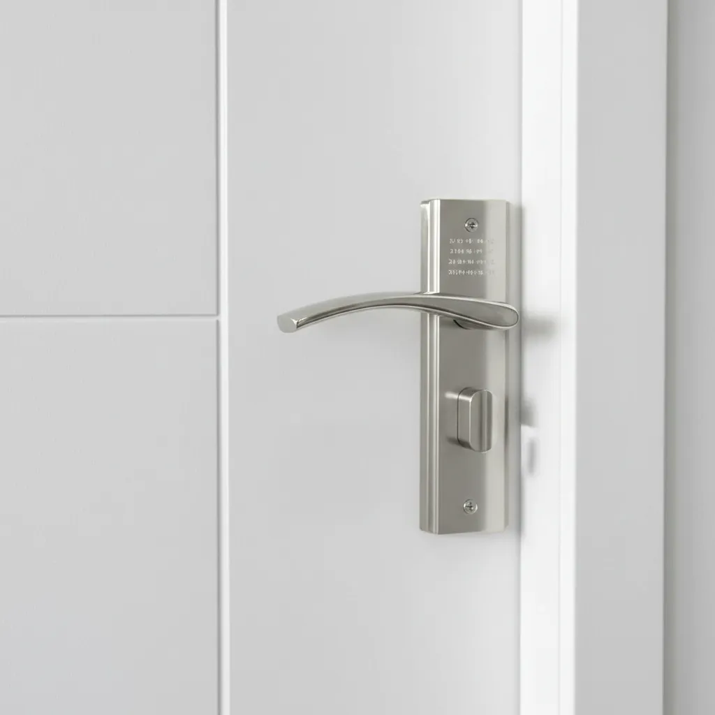 Puerta Interior HDF Lisa 4 Paneles con Marco Ajustable 10 cm 2,00 x 0,80 m