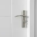 Puerta Interior HDF Lisa 4 Paneles con Marco Ajustable 10 cm 2,00 x 0,80 m