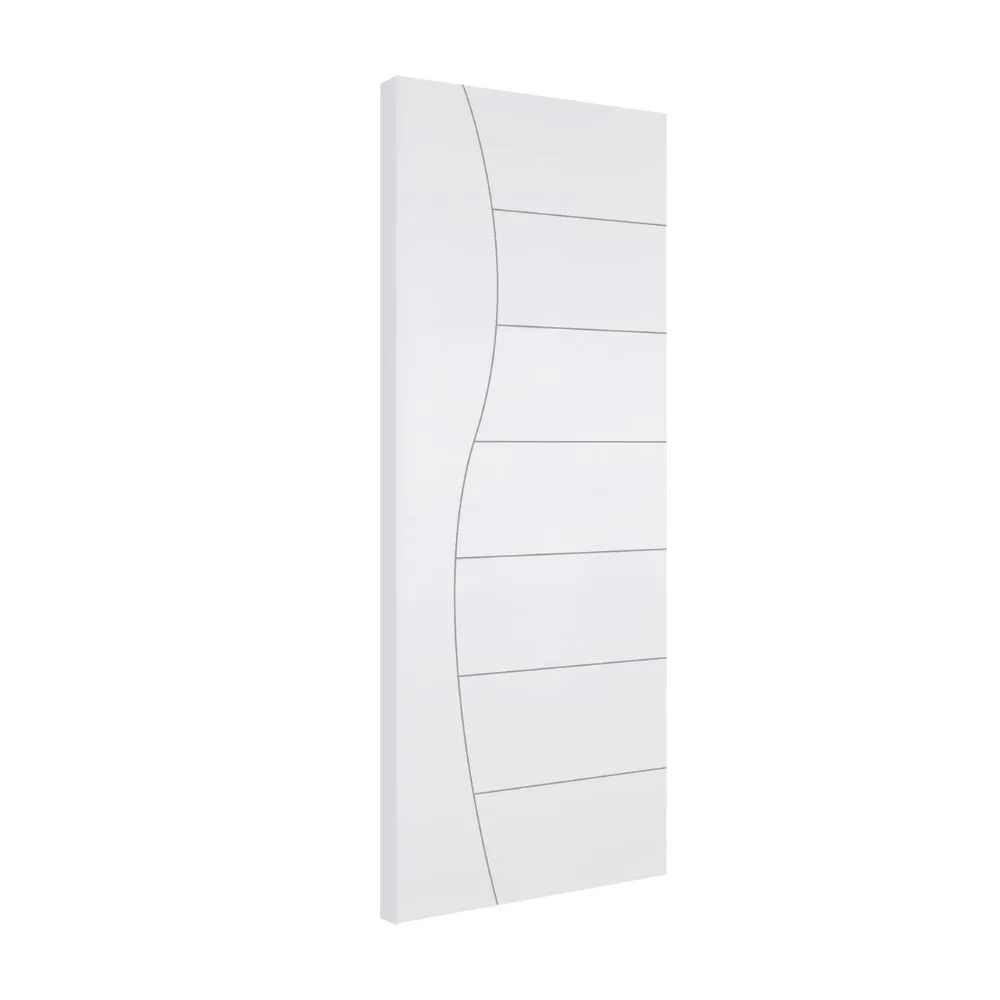 1. Puerta Interior HDF Greca Curva con Marco Ajustable 10 cm 2,00 x 0,80 m