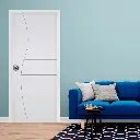 1. Puerta Interior HDF Greca Curva con Marco Ajustable 10 cm 2,00 x 0,80 m