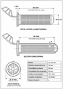 Taco Plástico Mixer 5/8" Para Anclaje Químico con Tope x un - MIX16 - TAMIZ 2085