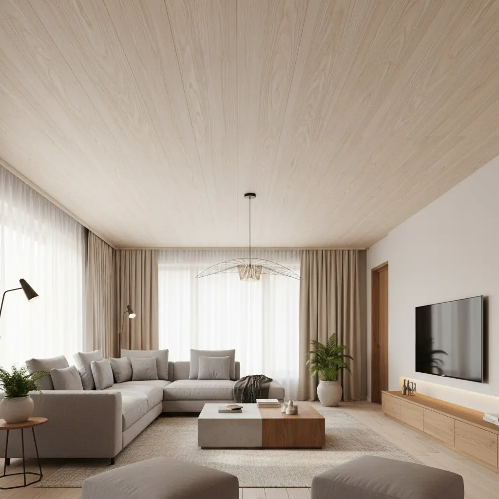 PVC Cielo Raso Roble Miel 8 mm x 25 cm x 5,95 m