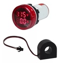 Medidor Voltimetro/AMPERIMETRO  AD22-22VDS/AC 50-500V Rojo  
