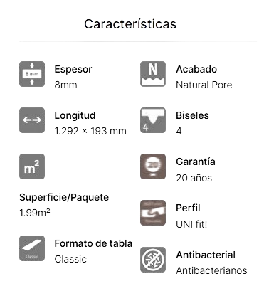 Piso Flotante EGGER Roble Gris Click IT 8mm AC4 Caja 1.99m2 PFEGRSGC8