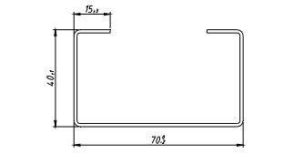 Montante 70mm Cal 24 / 0,52mm - 2,6m - Barbieri