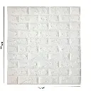Placa Decorativa 3D Autoadhesiva 70cm x 77cm - Ladrillo Blanco