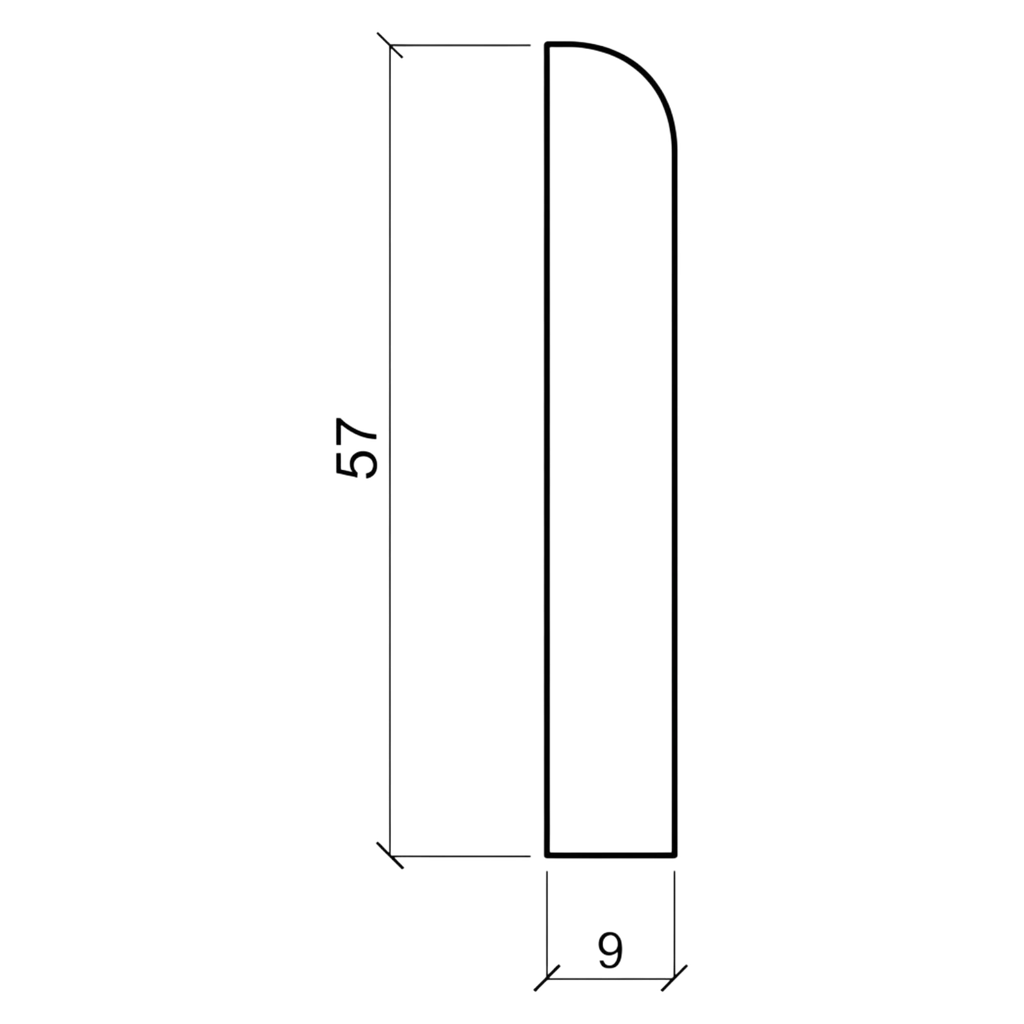 Zocalo 406 MDF - 9mm x 57mm x 2.44mt