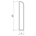 Zocalo 406 MDF - 9mm x 57mm x 2.44mt